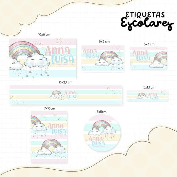 Arquivo Digital Etiqueta Escolar - Arco Iris 02