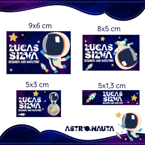 Arquivo digital Etiqueta Escolar - Astronauta