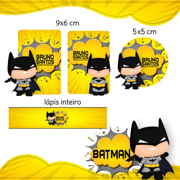 Arquivo digital Etiqueta Escolar - Batman