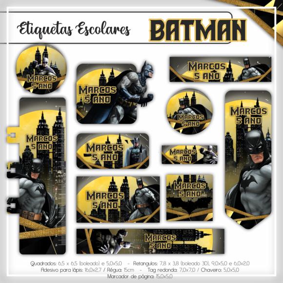 Arquivo digital Etiqueta Escolar - Batman 03