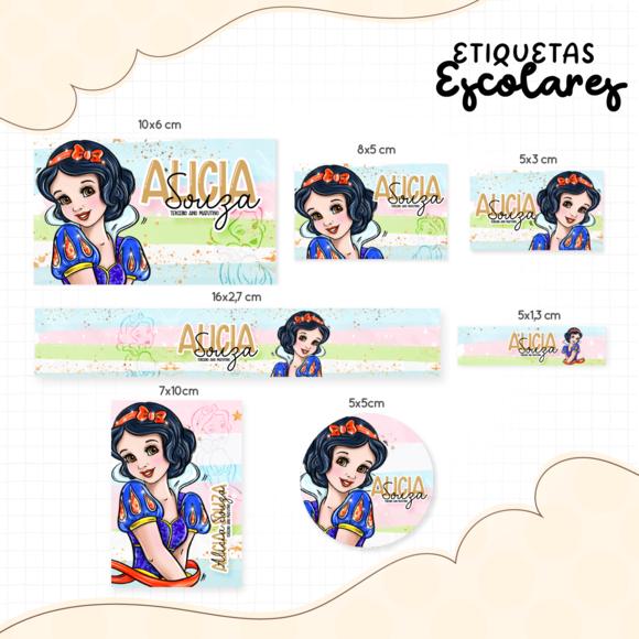 Arquivo Digital Etiqueta Escolar - Branca de Neve 03