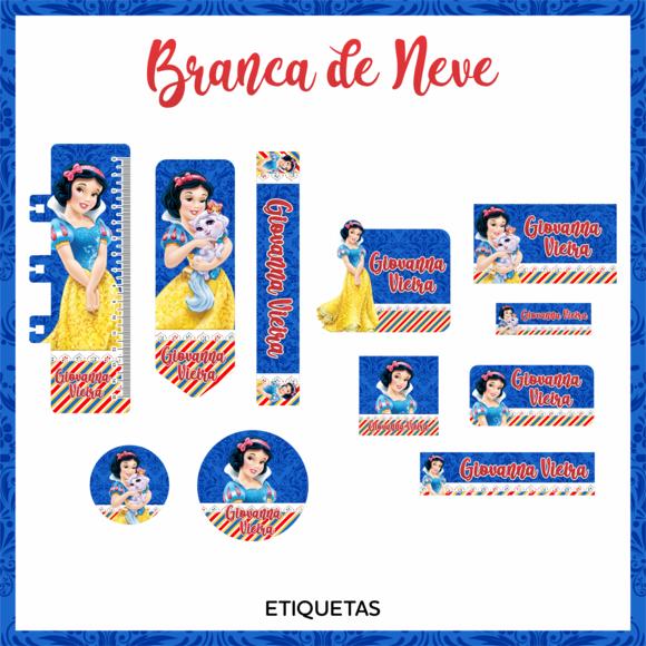 Arquivo digital Etiqueta Escolar - Branca de Neve 02