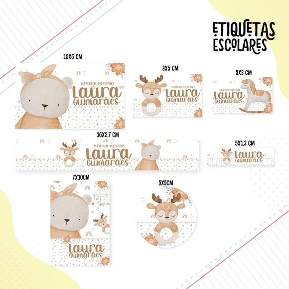 Arquivo Digital Etiqueta Escolar - Brinquedos Menina