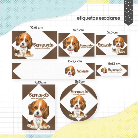 Arquivo digital Etiqueta Escolar - Cachorrinho 02