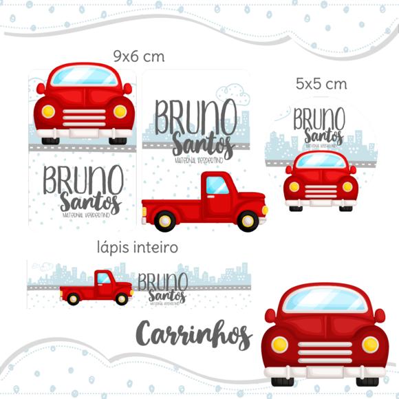 Arquivo digital Etiqueta Escolar - Carrinho