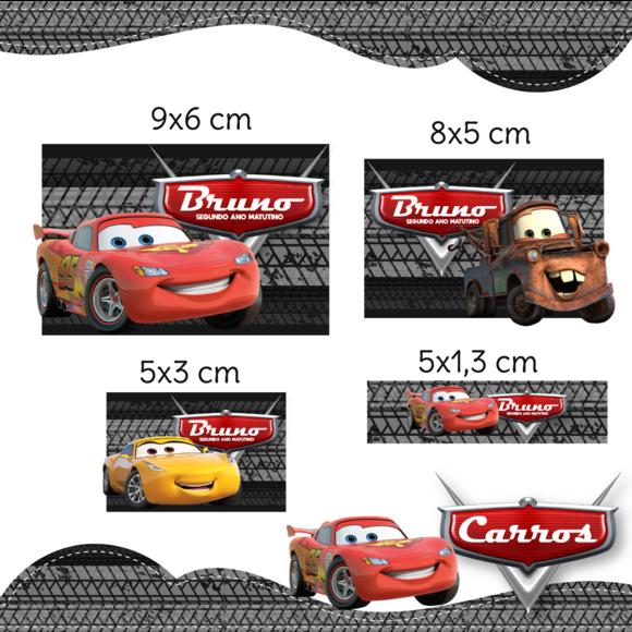 Arquivo digital Etiqueta Escolar - Carros