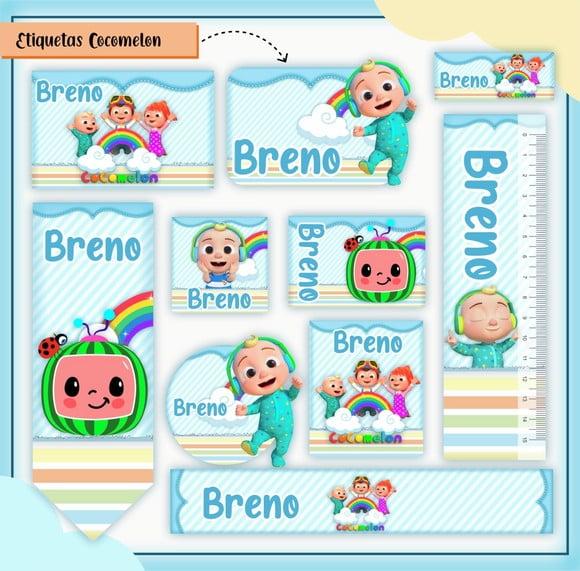 Arquivo Digital Etiqueta Escolar - Cocomelon 02