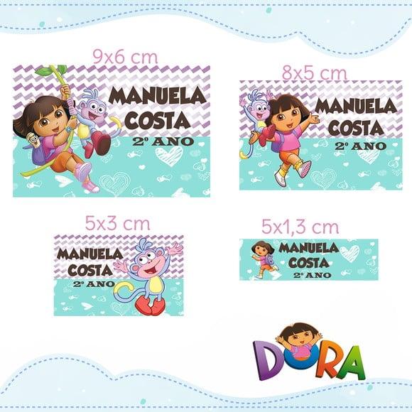 Arquivo digital Etiqueta Escolar - Dora Aventureira