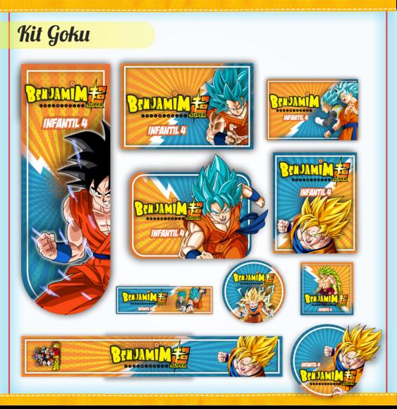 Arquivo Digital Etiqueta Escolar - Dragon Ball 02
