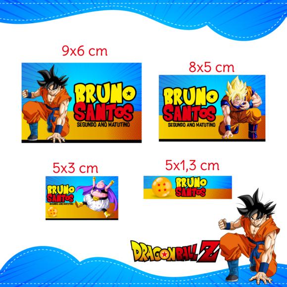 Arquivo Digital Etiqueta Escolar - Dragon Ball