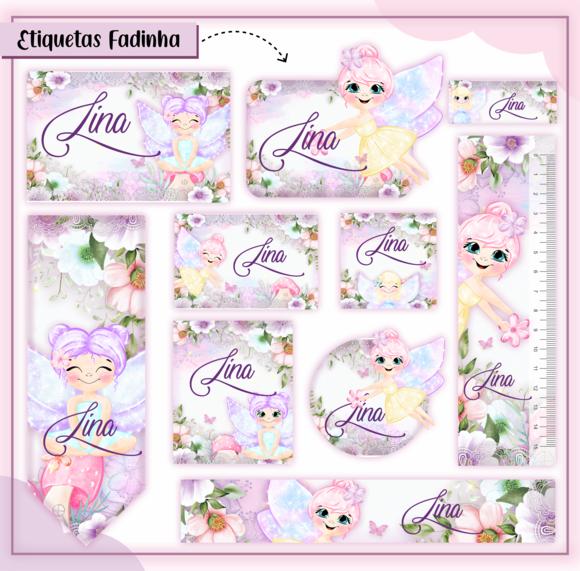 Arquivo digital Etiqueta Escolar - Fadinha