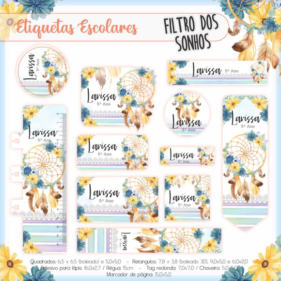 Arquivo digital Etiqueta Escolar - Filtro dos Sonhos