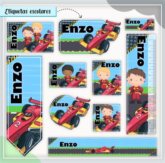 Arquivo Digital Etiqueta Escolar - Formula 1