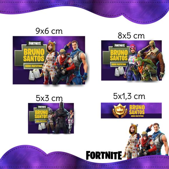 Arquivo digital Etiqueta Escolar - Fortnite