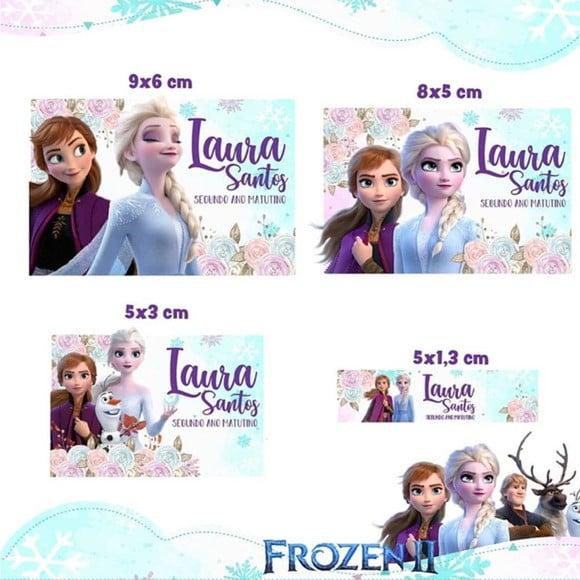 Arquivo digital Etiqueta Escolar - Frozen