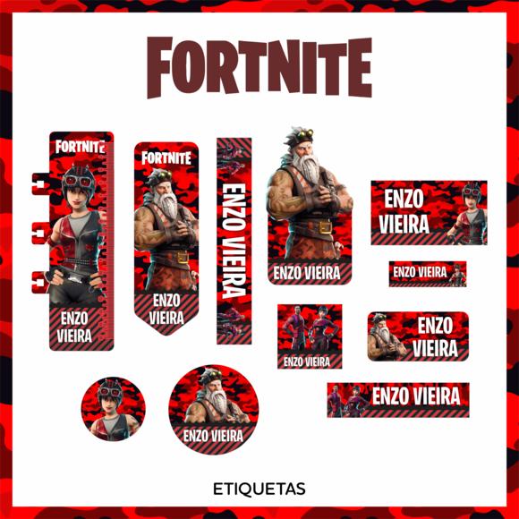 Arquivo digital Etiqueta Escolar - Fortnite 05