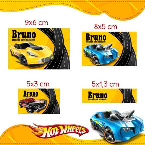 Arquivo digital Etiqueta Escolar - Hot Wheels