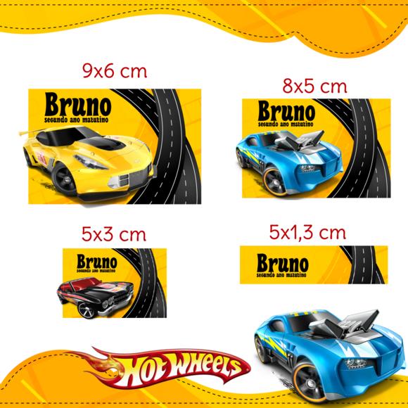 Arquivo digital Etiqueta Escolar - Hot Wheels