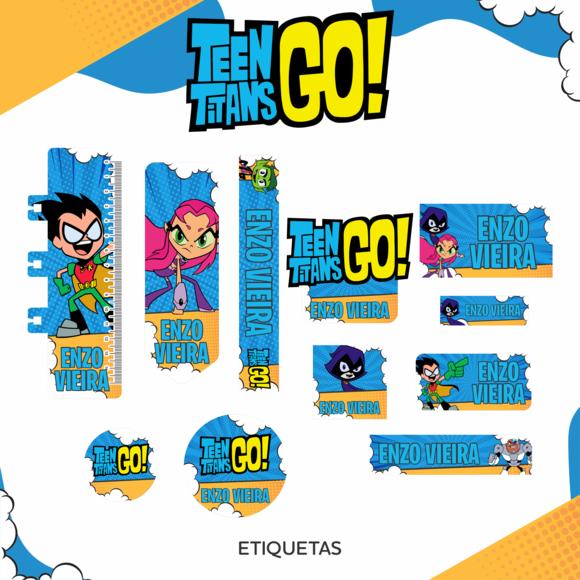 Arquivo digital Etiqueta Escolar - Jovens Titans 03