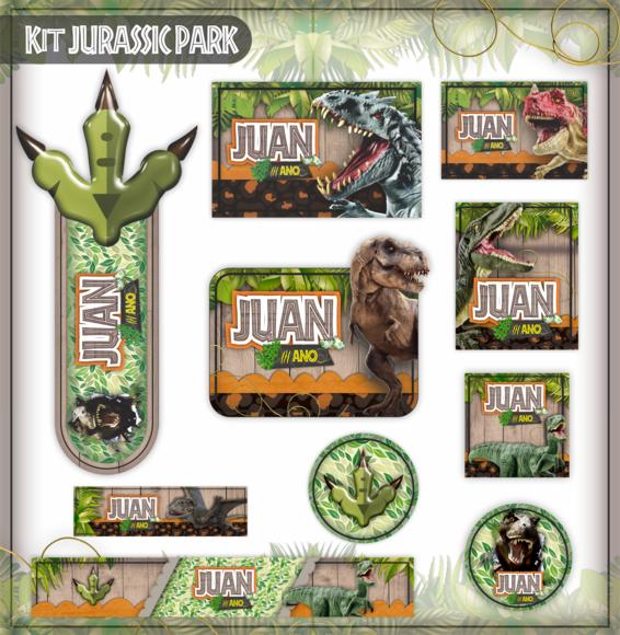 Arquivo digital Etiqueta Escolar - Jurasssic Park