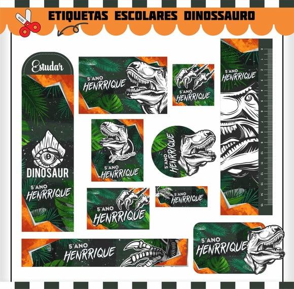 Arquivo Digital Etiqueta Escolar - Jurassik