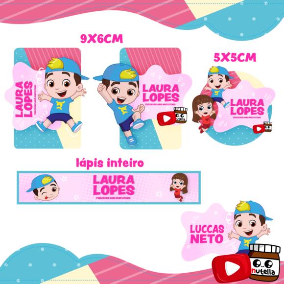 Arquivo digital Etiqueta Escolar - Luccas Neto menina