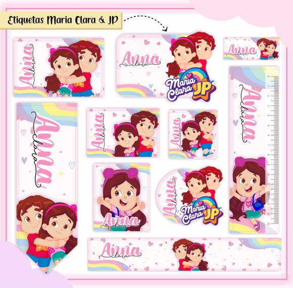 Arquivo digital Etiqueta Escolar - Maria Clara e JP Menina
