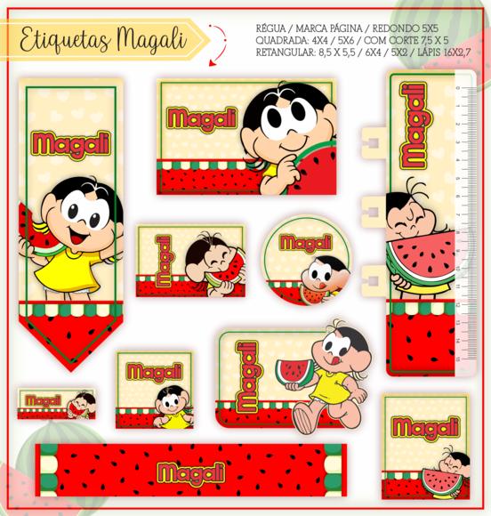 Arquivo digital Etiqueta Escolar - Magali
