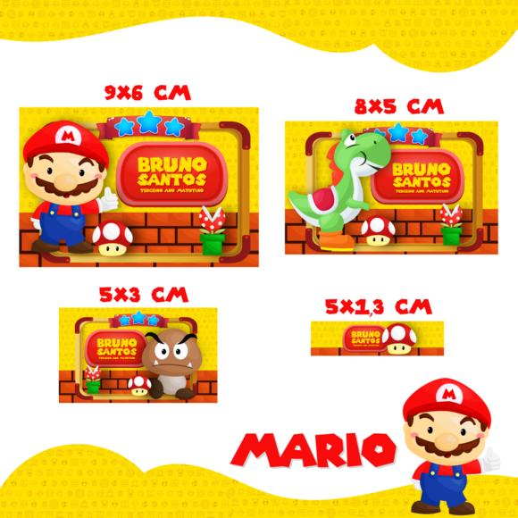 Arquivo digital Etiqueta Escolar - Mario Bros