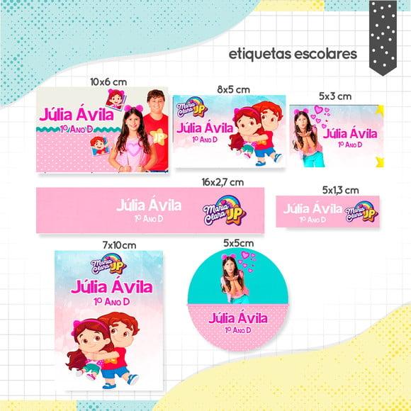 Arquivo digital Etiqueta Escolar - Maria Clara e JP