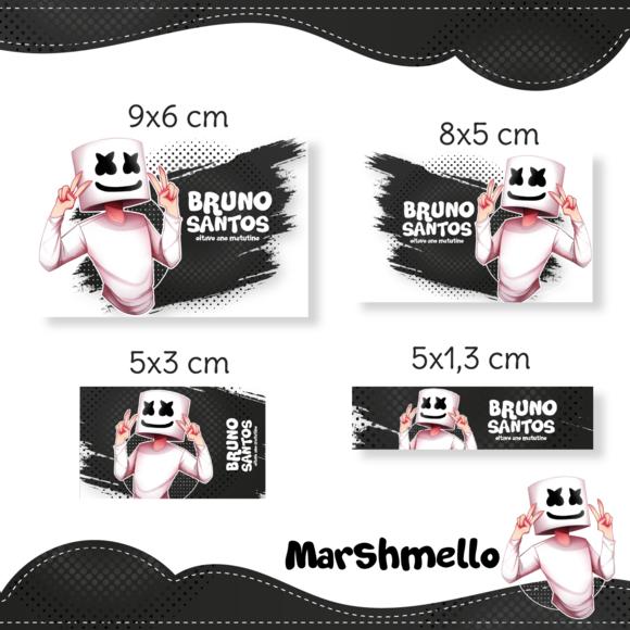 Arquivo Digital Etiqueta Escolar - Marshmello