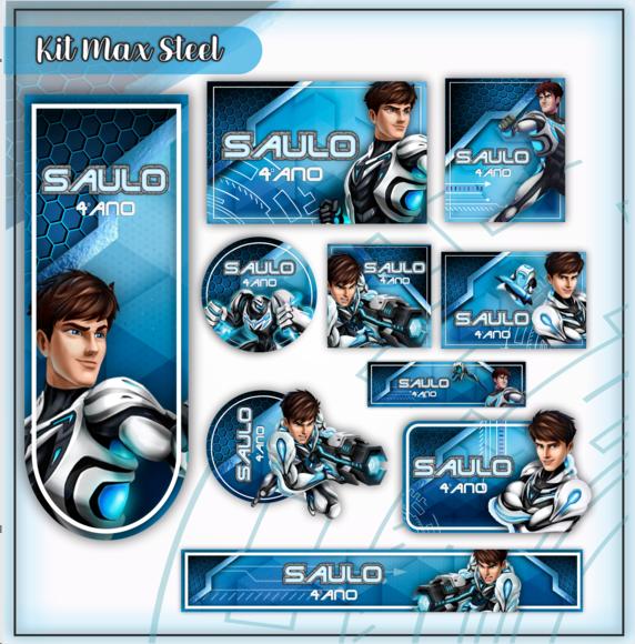 Arquivo digital Etiqueta Escolar - Max Steel