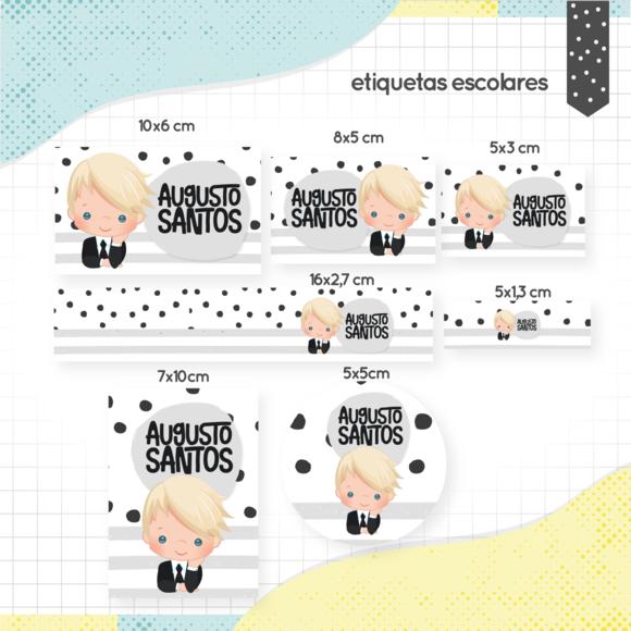Arquivo Digital Etiqueta Escolar - Menino Loiro 02