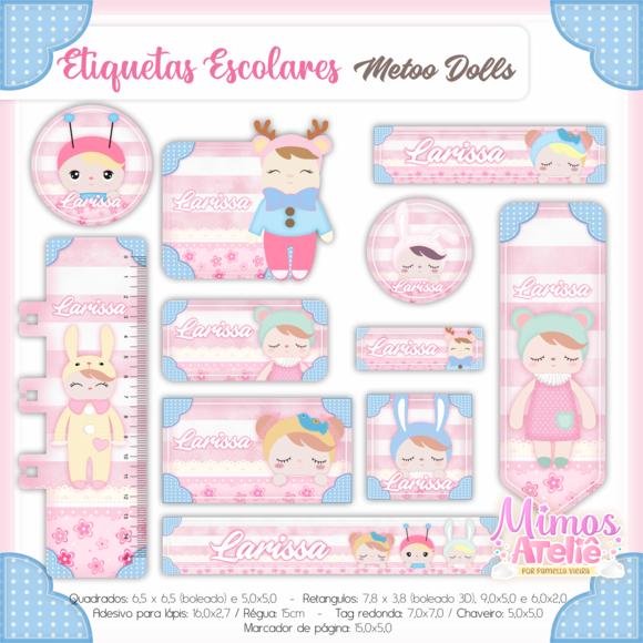 Arquivo digital Etiqueta Escolar - Metoo Doll