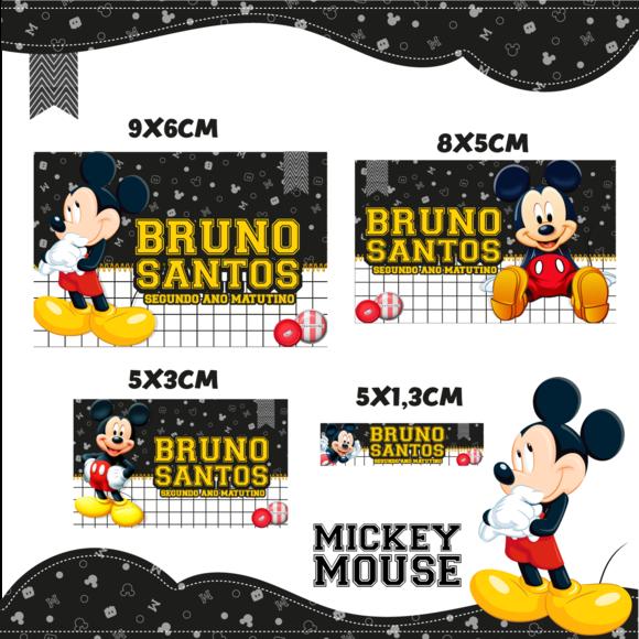 Arquivo digital Etiqueta Escolar - Mickey