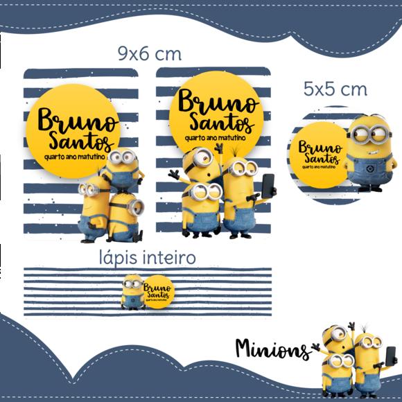 Arquivo digital Etiqueta Escolar - Minions