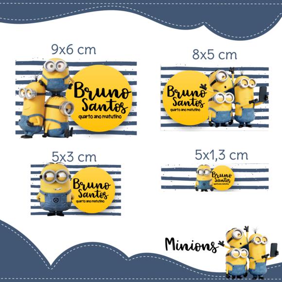 Arquivo digital Etiqueta Escolar - Minions