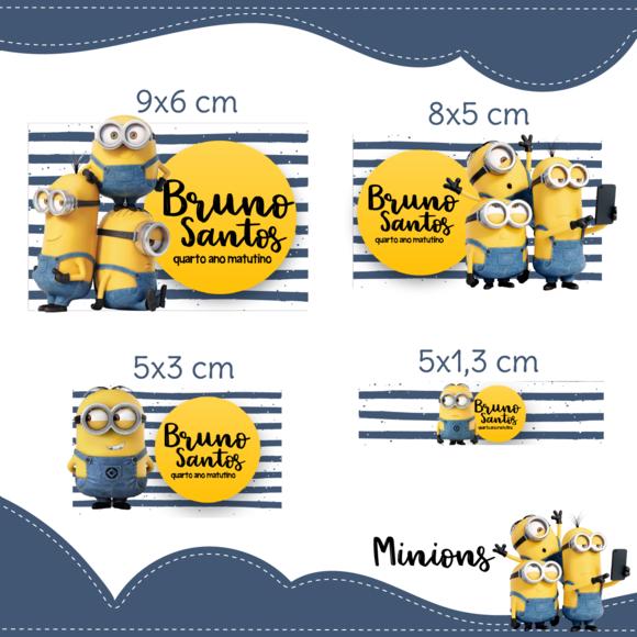 Arquivo digital Etiqueta Escolar - Minions