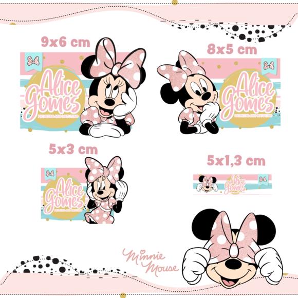 Arquivo digital Etiqueta Escolar - Minnie Rosa