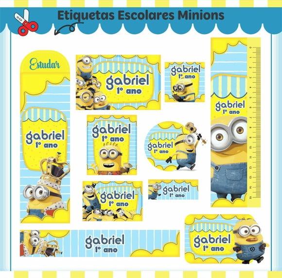 Arquivo Digital Etiqueta Escolar - Minions 02