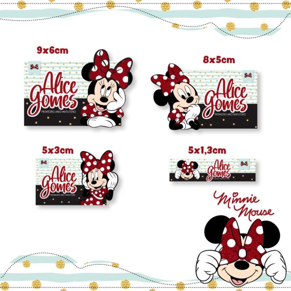 Arquivo digital Etiqueta Escolar - Minnie Vermelha