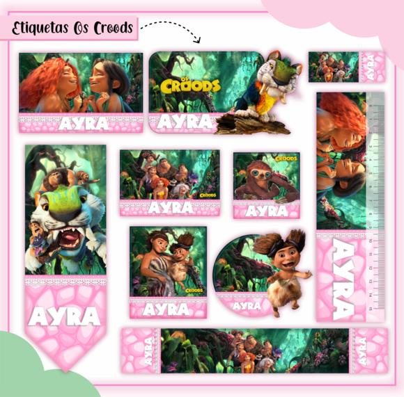 Arquivo Digital Etiqueta Escolar - os Croods