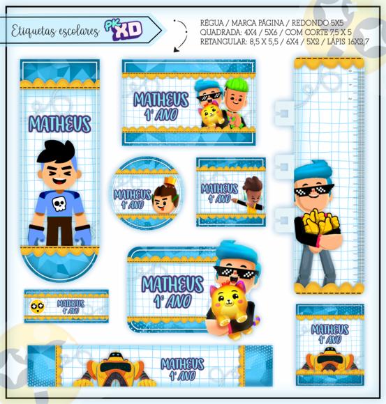 Arquivo digital Etiqueta Escolar - PKXD Menino 03