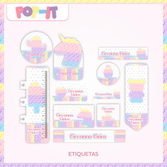 Arquivo digital Etiqueta Escolar - Pop It Candy