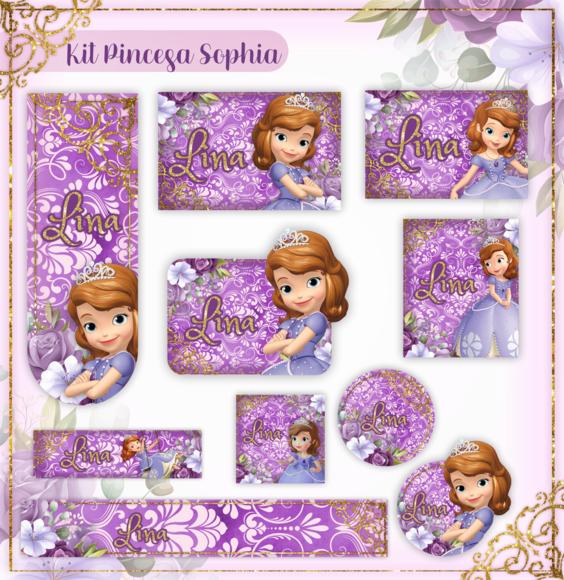 Arquivo digital Etiqueta Escolar - Princesa Sofia