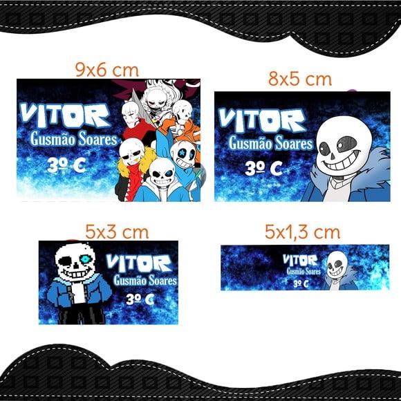 Arquivo digital Etiqueta Escolar - Sans Undertale