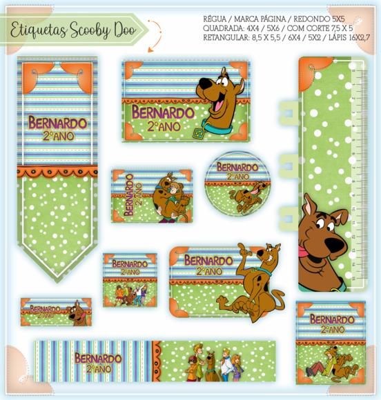 Arquivo digital Etiqueta Escolar - Scooby Doo 02