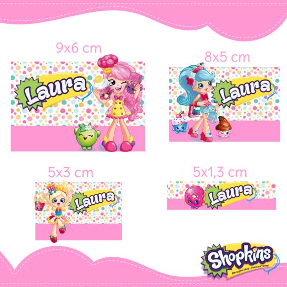 Arquivo digital Etiqueta Escolar - Shopkins