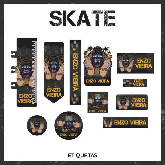 Arquivo Digital Etiqueta Escolar - Skate 03