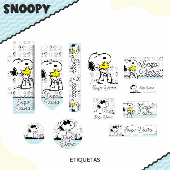 Arquivo digital Etiqueta Escolar - Snoopy 02